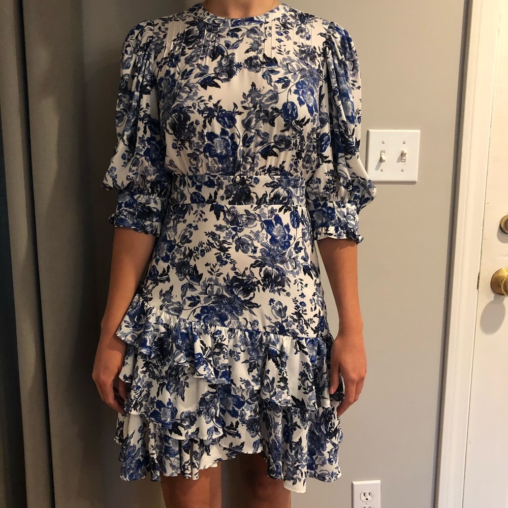 Blue floral o.p.t dress
